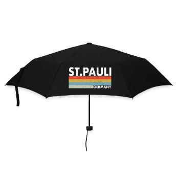St. Pauli Hamburg - Regenschirm (klein) - Schwarz - Vorne