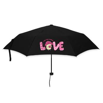 I love you so mush Mushroom love Valentine's Day - Umbrella (small) - black - Front