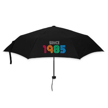 Seit 1985 | Vintage-Retro-Farbenes Jahr - Regenschirm (klein) - Schwarz - Vorne