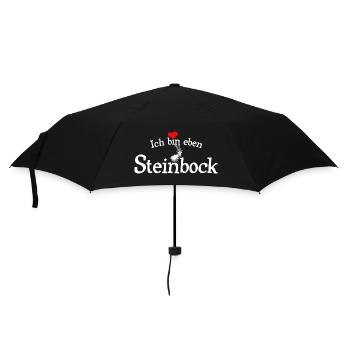 Ich bin Steinbock - Regenschirm (klein) - Schwarz - Vorne