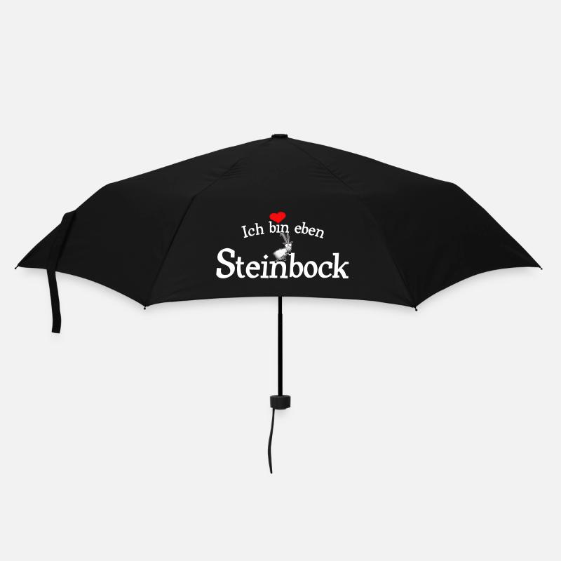 Ich bin Steinbock - Regenschirm (klein) - Schwarz