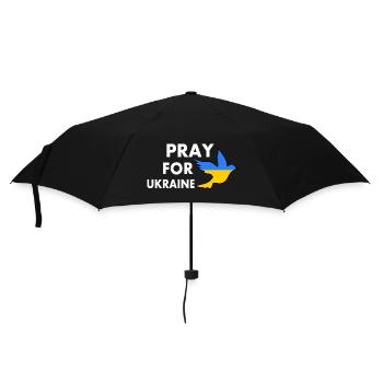 Pray for ukraine - Regenschirm (klein) - Schwarz - Vorne