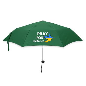 Pray for ukraine - Regenschirm (klein) - Flaschengrün - Vorne