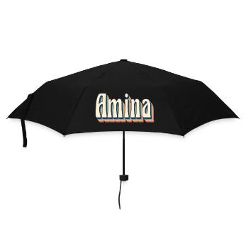 Amina t-shirt retro vintage t-shirt gift idea - Umbrella (small) - black - Front