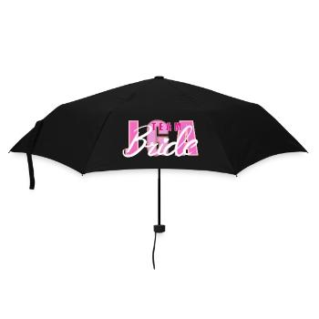 Conception de logo de coeur de mariée d’équipe - Parapluie standard - noir - Devant