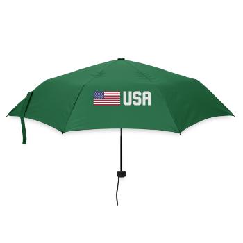 ÉQUIPE États-Unis Drapeau américain devant la police de caractères - Parapluie standard - vert bouteille - Devant