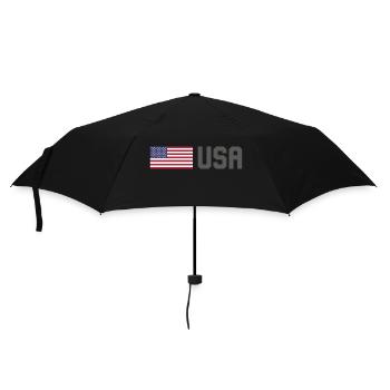 ÉQUIPE États-Unis Drapeau américain devant la police de caractères - Parapluie standard - noir - Devant