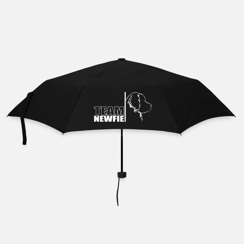 TEAM Newfie Hunde Hund Neufundländer Wilsigns - Regenschirm (klein) - Schwarz