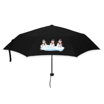 Snowmen - Snowman Christmas squad - Umbrella (small) - black - Front
