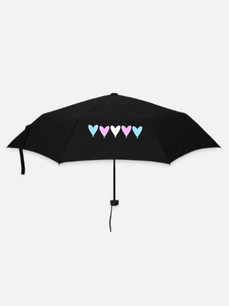 TransHearts - Regenschirm (klein) - Schwarz