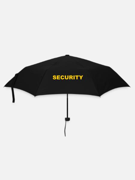 Security - Sicherheitsdienst - Türsteher - Regenschirm (klein) - Schwarz