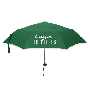 Langsam reicht es - Regenschirm (klein) - Flaschengrün - Vorne