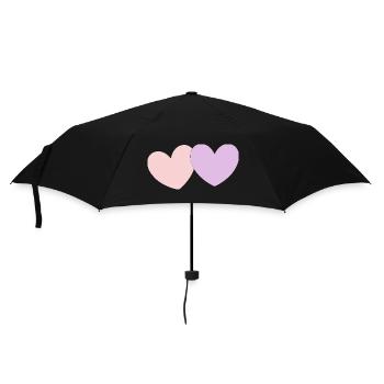 Cadeau pastel en cœur pour la Saint-Valentin - Parapluie standard - noir - Devant
