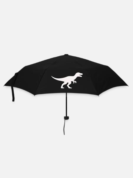 Raptor T Rex Silhouette - Regenschirm (klein) - Schwarz