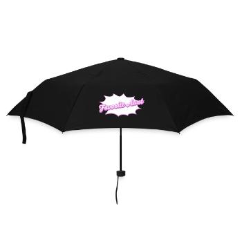 Schriftzug Favorite Aunt für die Lieblingstante - Regenschirm (klein) - Schwarz - Vorne