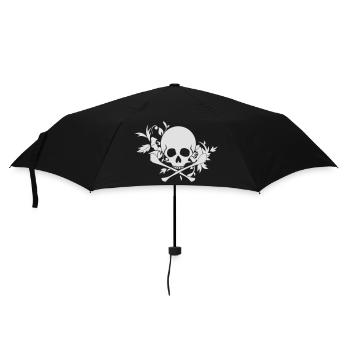 Skull Ornament - Umbrella (small) - black - Front