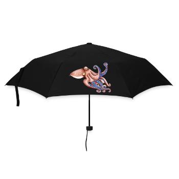 Blue octopus - Blue octopus - Poulpe bleu - Umbrella (small) - black - Front