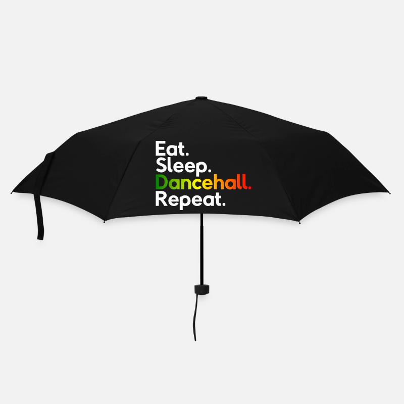 Eat Sleep Dancehall Repeat - Regenschirm (klein) - Schwarz