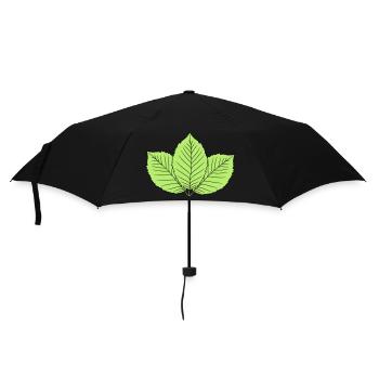 3 leaves beech leaf tree plant shape clip art d - Umbrella (small) - black - Front