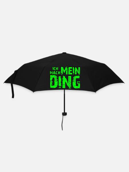 Ich mach mein Ding - grün - Regenschirm (klein) - Schwarz