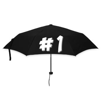 Nummer eins - Regenschirm (klein) - Schwarz - Vorne