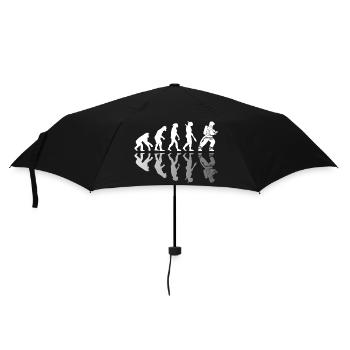 Evolution der Feuerwehr Schatten Spiegel - Regenschirm (klein) - Schwarz - Vorne