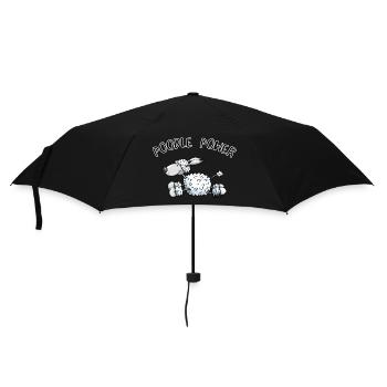 Poodle Power - Regenschirm (klein) - Schwarz - Vorne