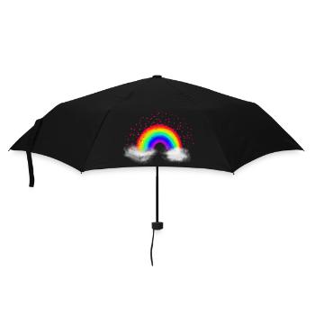 Rainbow clouds - Umbrella (small) - black - Front