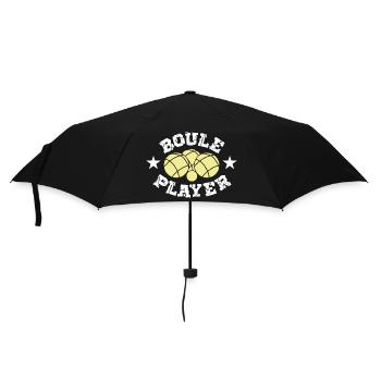Boule balls Bouleplayer saying Petanque Boccia - Umbrella (small) - black - Front