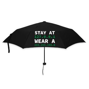Stay at 127.0.0.1 wear a 255.255.255.0 nerd - Umbrella (small) - black - Front