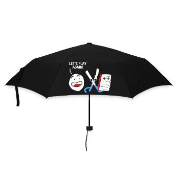 Schere Stein Papier - Regenschirm (klein) - Schwarz - Vorne