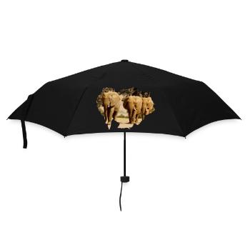 Elephants Africa in the Desert of Namibia I Gift - Umbrella (small) - black - Front