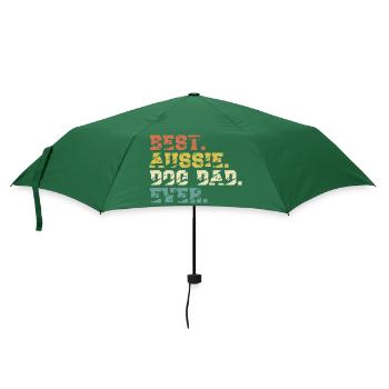 Aussie Best Dog Dad Ever Vintage - Regenschirm (klein) - Flaschengrün - Vorne