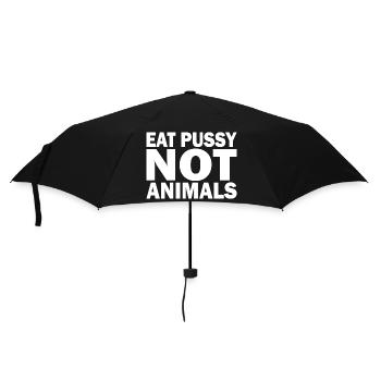 Eat pussy not animals - Umbrella (small) - black - Front