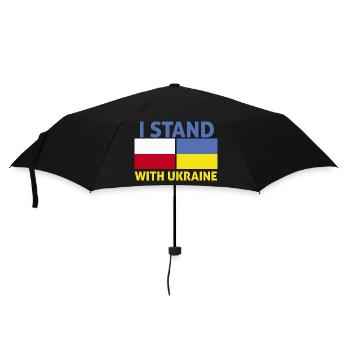 I'm with the Ukrainian Flag of Poland - Umbrella (small) - black - Front