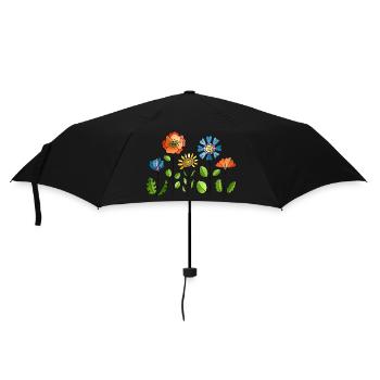Fleur - Parapluie standard - noir - Devant
