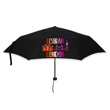 Lesbian London LGBTQI lesbian pride flag coloursUK - Umbrella (small) - black - Front