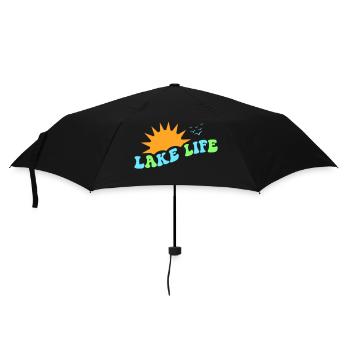 LIFE LAKE LIVE LAKES WATER RIVERS SUN WHITE WATER - Umbrella (small) - black - Front