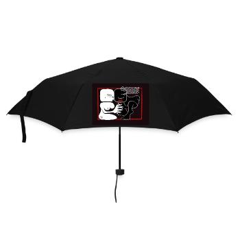Liebespaar - Regenschirm (klein) - Schwarz - Vorne