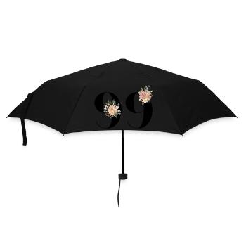 99e anniversaire fleuris (Cadeau de 99 ans) - Parapluie standard - noir - Devant