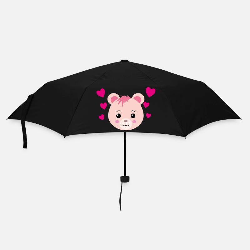 Bear Hearts - Umbrella (small) - black