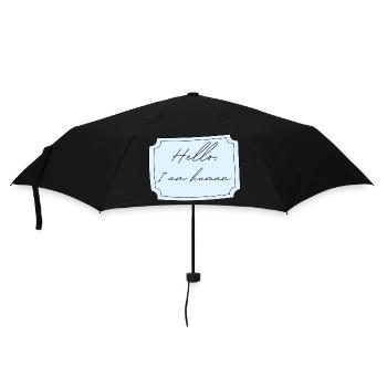 I am human | Funny birth gift idea - Umbrella (small) - black - Front