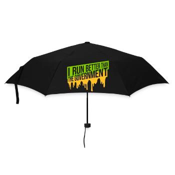 run better than government - Regenschirm (klein) - Schwarz - Vorne