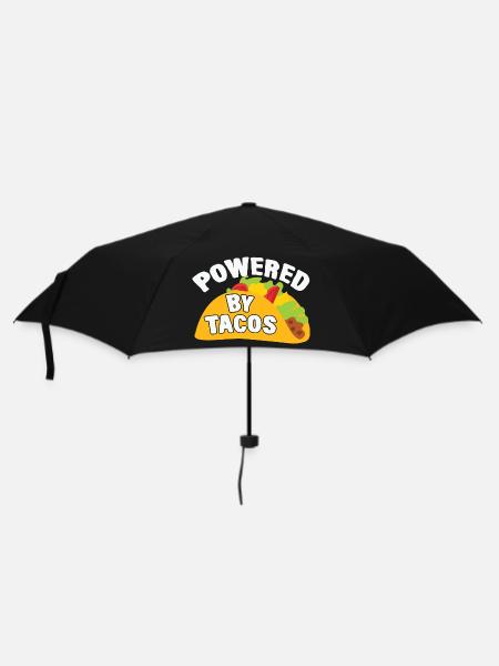 Tacos Powered By Tacos Mexican Food Cinco - Umbrella (small) - black