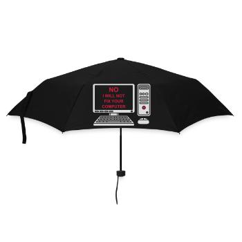 Ne pas réparer votre ordinateur - Parapluie standard - noir - Devant