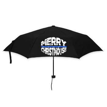 gift christmas vacation cute beach beach holiday - Regenschirm (klein) - Schwarz - Vorne