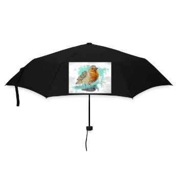 Robin - Regenschirm (klein) - Schwarz - Vorne