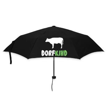 Dorfkind Kuh - Regenschirm (klein) - Schwarz - Vorne