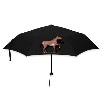 Couple of horses - Umbrella (small) - black - Front