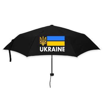 Ukraine - Regenschirm (klein) - Schwarz - Vorne